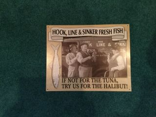 Three Stooges " Hook,  Line,  And Sinker " Tin Sign