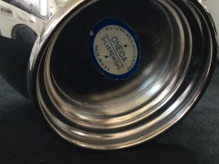 Vintage Oneida Silver Plate Teapot Coffee Pot Sugar Bowl & Milk Jug Set RARE 5