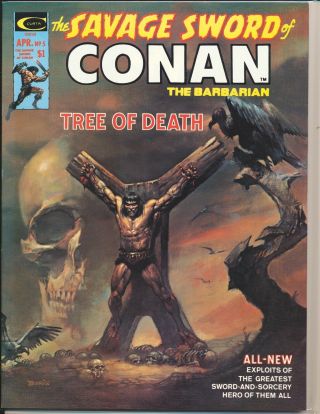 Savage Sword Of Conan 5 (1974) Boris Vallejo Cover Vf,