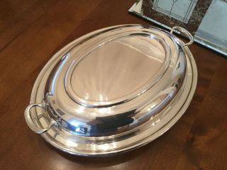 Lovely Antique/vintage J.  B Chatterly Large Silver Plated Tureen Serving Dish