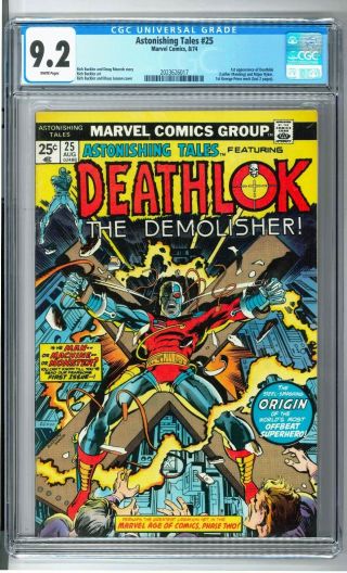 Astonishing Tales 25,  Cgc 9.  2 (nm -).  White Pages.  First Appearance Deathlok.