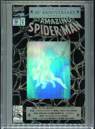 1992 MARVEL SPIDER - MAN 365 1ST APPEARANCE SPIDER - MAN 2099 CGC 9.  4 BOX18 2