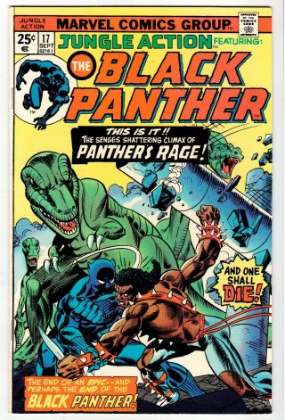 Jungle Action 17 - Black Panther - Graham Art - Nm 1975 Vintage Marvel Comic