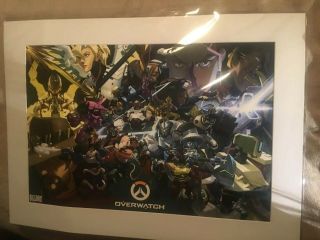 Blizzard Overwatch Anniversary Print Key Art With Certificate Of Authenticity