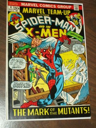 Marvel Team - Up 4 Spider - Man And The X - Men Very Issue Real