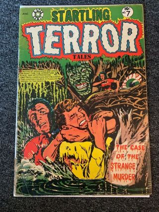 Vintage Golden Age Horror Comic Startling Terror 7 Classic Lb Cole Cover Art