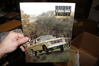 Vintage 1965 Dodge 4 - Wheel Drive Pickup Truck Brochure Power Wagon Wm300