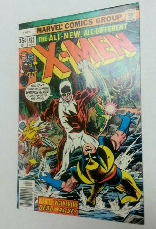 Marvel Bronze Age X - Men 109 1977 1st Vindicator/weapon Alpha