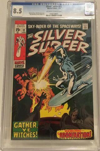 Marvel Comics The Silver Surfer 12 Reborn The Abomination Cgc Graded 8.  5