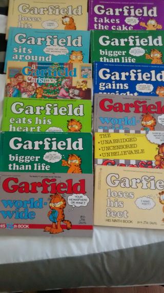 12 Garfield Comic Books By Jim Davis