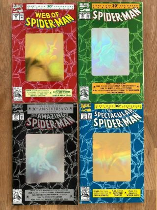 Spider - Man 30th Anniversary Hologram 4 Issue Set,  Marvel Comics