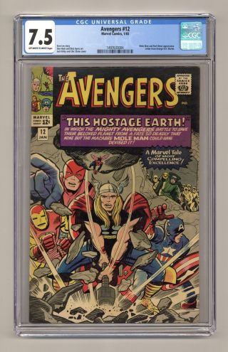 Avengers (1st Series) 12 1965 Cgc 7.  5 1497633004