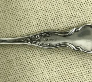 ANTIQUE WALLACE STERLING SILVER IRIAN CUPID NUT SHOVEL SPOON GOLD WASH NOUVEAU 6