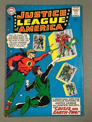 1963 Dc Justice League Of America 22 Jsa Vs Jla Crisis Earth 2 Higher Grade