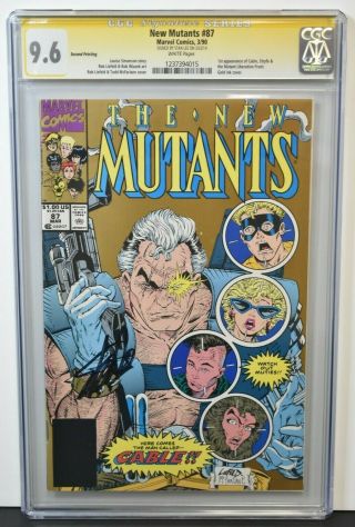 Mutants 87 Cgc Graded 9.  6 Gold Second Printing Signed Stan Lee 1990