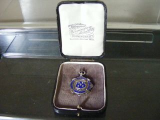 Vintage Reading & District Motor Club Sterling Silver Fob Medal Hallmark - Cased