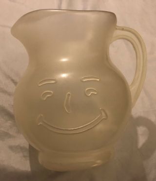 Vintage Kool - Aid Man Clear Plastic 2 - Quart Drink Pitcher Smiley Happy Face