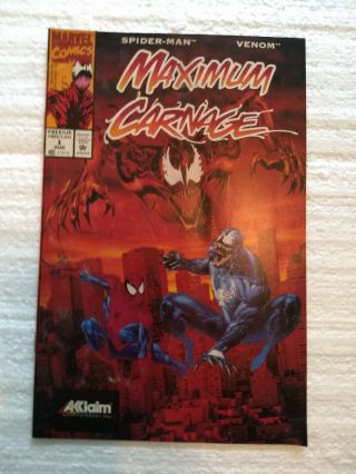 Maximum Carnage 1 Acclaim Variant 1994 Spider - Man Venom Ultra Rare - Hot