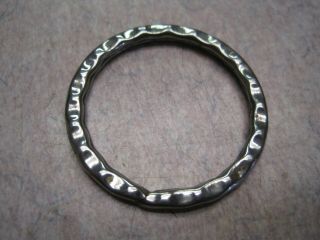 Vintage Antique Ribbed Split Keyring Key Ring Fob