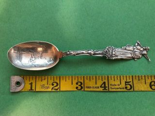 Sterling Silver Souvenir Spoon John Alden & Priscilla Plymouth H.  E.  Washburn