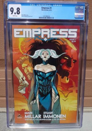 Empress 1 Cgc 9.  8 White Pages Mark Millar Marvel Icon 2016 Netflix Movie Coming