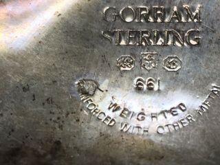 2 Vintage GORHAM Weighted Sterling Silver Candlesticks 661 2