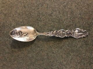 Penn Treaty Lenape Indians Sterling Souvenir Spoon Circa 1900 Antique