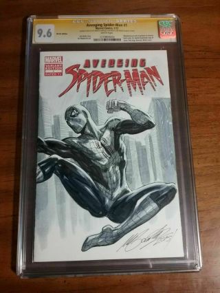 Avenging Spider - Man 1 Blank Variant Sketch Cover Nm,  Cgc 9.  6 Ss Sketched Art