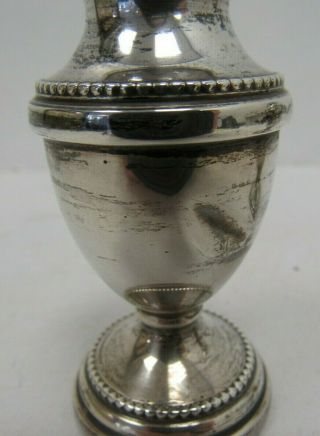 Vintage Salt & Pepper Pots Silver Hallmarked Small Birmingham - WEY P27 3