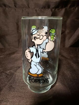 Coca - Cola Kollect - A - Set Series.  Popeye Glass 1975 By King Features