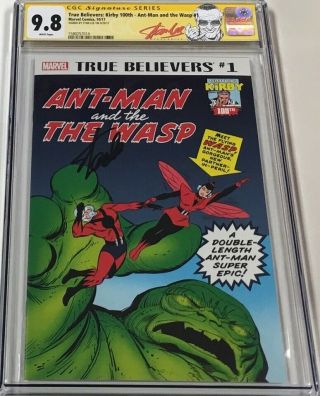 Marvel True Believers Ant - Man And The Wasp Signed Stan Lee Cgc 9.  8 Ss Red Label