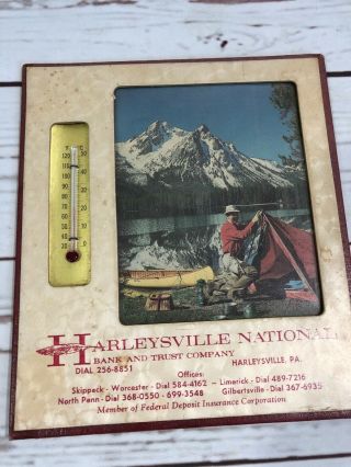 Vintage Advertising Thermometer Harleysville National Bank Pa