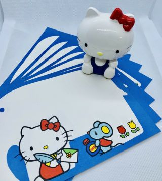 Vintage Sanrio Hello Kitty 1976 Small Coin Bank With Stationery