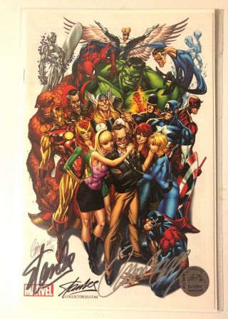 Avengers 1 Rare J Scott Campbell Stan Lee Sdcc Color Variant Signed X2 Bid