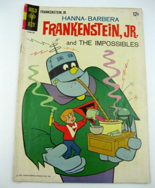 Frankenstein Jr.  And The Impossibles 1 Scarce 1966 Hanna - Barbera Comic Book
