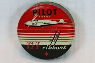 " Pilot Brand " Typewriter Ribbon Tin Chicago Manifold Products Co. ,