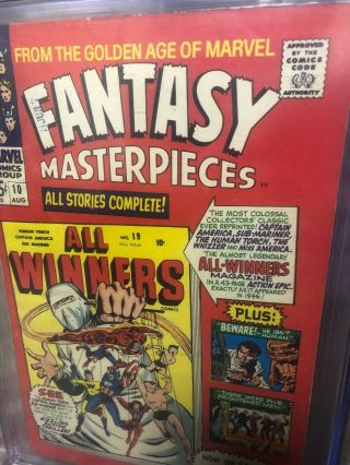 Fantasy Masterpieces 10 CGC 5.  0 Marvel 1967 Captain America Human Torch Reprint 3