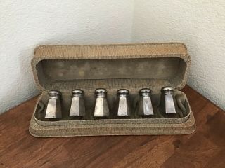 Antique International Sterling Silver Salt & Pepper Shakers - Set Of 6