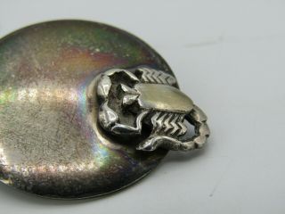 Mid - Century Just Andersen Sterling Silver Scorpio Scorpion Brooch Pin 4