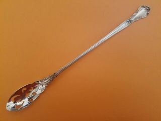 Gorham Chantilly Sterling Silver 8 - 1/2 " Long Handled Pierced Olive Spoon