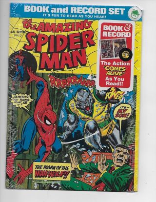 Vintage 1974 The Spider - Man Comic Book And Record Set.  Still