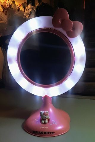 Hello Kitty Light Up 2 Way Make - Up Mirror - Rare