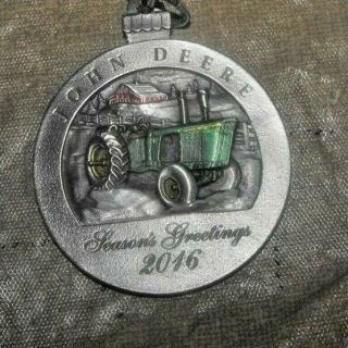 2016 John Deere Pewter 5020 Tractor Christmas Tree Ornament