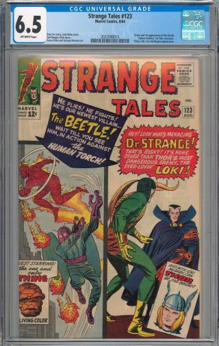 Strange Tales 123 Cgc 6.  5 Fn,  Origin And 1st Appearance Of The Beetle