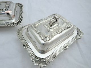 VINTAGE SILVER PLATED MINIATURE ENTREE DISHES / BUTTER DISH 3