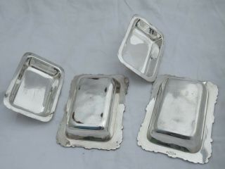 VINTAGE SILVER PLATED MINIATURE ENTREE DISHES / BUTTER DISH 5