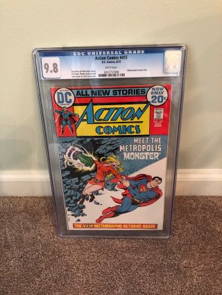 Action Comics (dc) 415 1972 Cgc 9.  8 White Pages