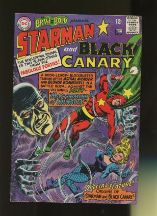 Brave And The Bold 61 Vg,  4.  5 1 Book Dc 1965 Starman Black Canary The Mist