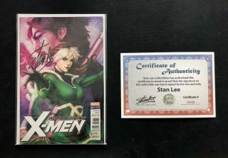 Astonishing X - Men 1 Signed Stan Lee 1:100 Variant Artgerm Uncanny Rogue Gambit