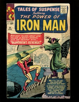 Tales Of Suspense 54 Vg Kirby Heck 2nd Mandarin Iron Man Tales Of The Watcher